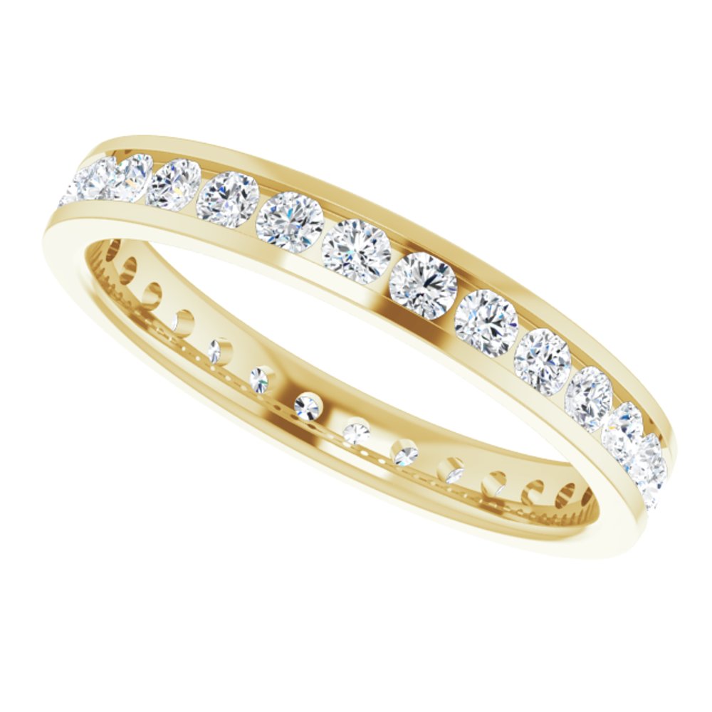 10K Yellow Gold 9/10 CTW Lab-Grown Diamond Eternity Band