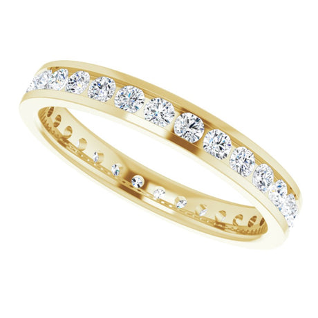 10K Yellow Gold 9/10 CTW Lab-Grown Diamond Eternity Band
