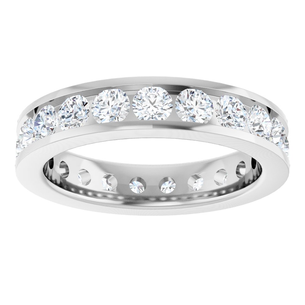 14K White 2 1/5 CTW Lab-Grown Diamond  Eternity Band Size 7