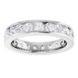 14K White 2 1/5 CTW Lab-Grown Diamond  Eternity Band Size 7