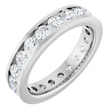 14K White 2 1/5 CTW Lab-Grown Diamond  Eternity Band Size 7