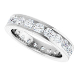 14K White 2 1/5 CTW Lab-Grown Diamond  Eternity Band Size 7