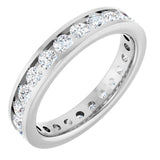 14K White 1 3/8 CTW Lab-Grown Diamond  Eternity Band Size 6