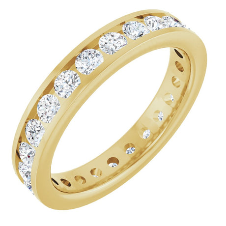 14K Yellow Gold 1 3/8 CTW Lab-Grown Diamond  Eternity Band Size 6.5