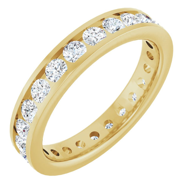 14K Yellow Gold 1 3/8 CTW Lab-Grown Diamond  Eternity Band Size 6.5