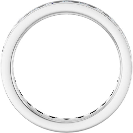 14K White 1 3/8 CTW Lab-Grown Diamond  Eternity Band Size 6