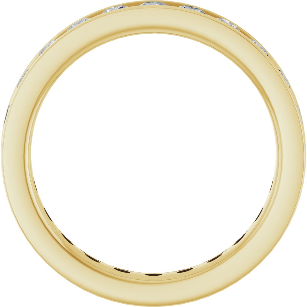 14K Yellow Gold 1 3/8 CTW Lab-Grown Diamond  Eternity Band Size 6.5