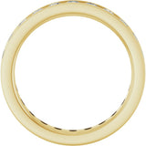 14K Yellow Gold 1 3/8 CTW Lab-Grown Diamond  Eternity Band Size 6.5