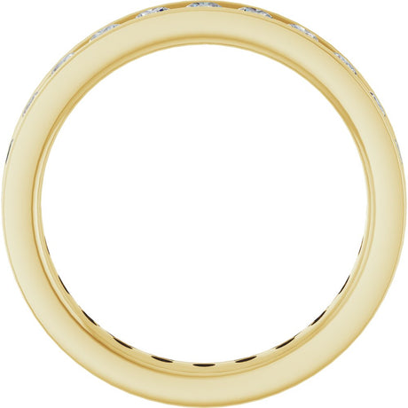 14K Yellow Gold 1 3/8 CTW Lab-Grown Diamond  Eternity Band Size 6.5