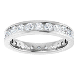 14K White 1 3/8 CTW Lab-Grown Diamond  Eternity Band Size 6