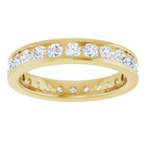 14K Yellow Gold 1 3/8 CTW Lab-Grown Diamond  Eternity Band Size 6.5