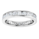 14K White Gold 1 3/8 CTW Lab-Grown Diamond  Eternity Band Size 6