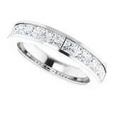 14K White Gold 3/8 CTW Natural Diamond Anniversary Band