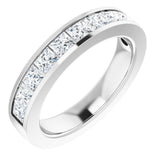 14K White Gold 3/8 CTW Natural Diamond Anniversary Band