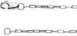 Sterling Silver 1.2 mm Elongated Box 7" Chain