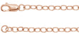 14K Rose Gold 2.5 mm Cable 7" Chain 