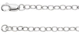 Sterling Silver 2.5 mm Cable 18" Chain