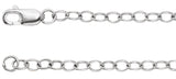 Sterling Silver 2.5 mm Cable 7" Chain 
