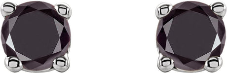 14K White 1/5 CTW Natural Black Diamond Earrings