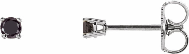 14K White 1/5 CTW Natural Black Diamond Earrings
