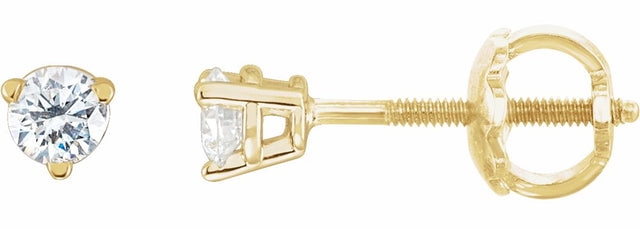 14K Yellow Gold 1/5 CTW Natural Diamond Earrings