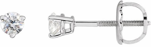 14K White Gold .06 CTW Natural Diamond Earrings