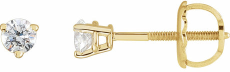 14K Yellow Gold .03 CTW Natural Diamond Earrings