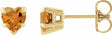 14K Yellow Gold Natural Citrine Stud Earring