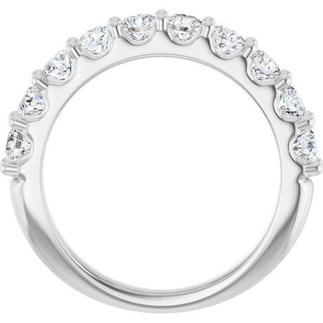 14K White 1 1/5 CTW Natural Diamond Anniversary Band