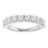 14K White 1 1/5 CTW Natural Diamond Anniversary Band