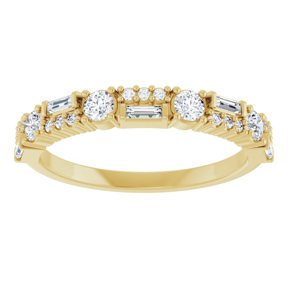 14K Yellow Gold 3/8 CTW Lab-Grown Diamond Anniversary Band