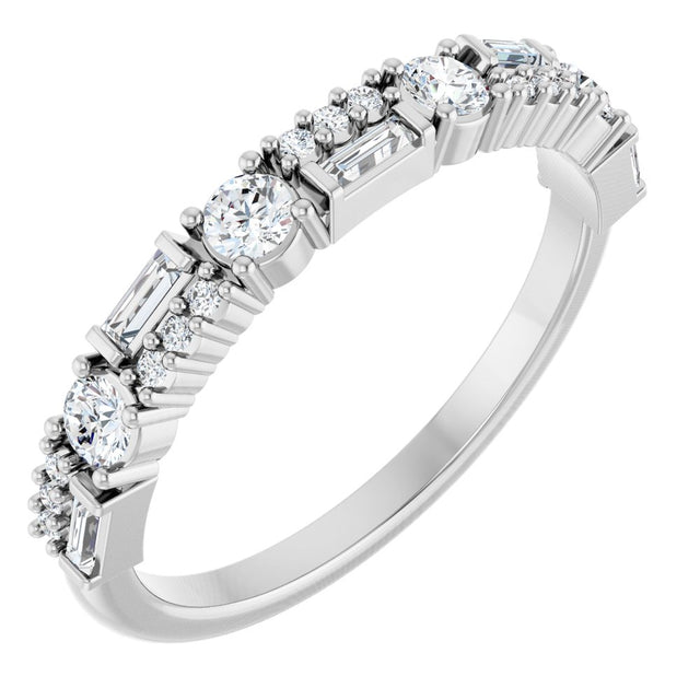 14K White Gold 3/8 CTW Lab-Grown Diamond Anniversary Band