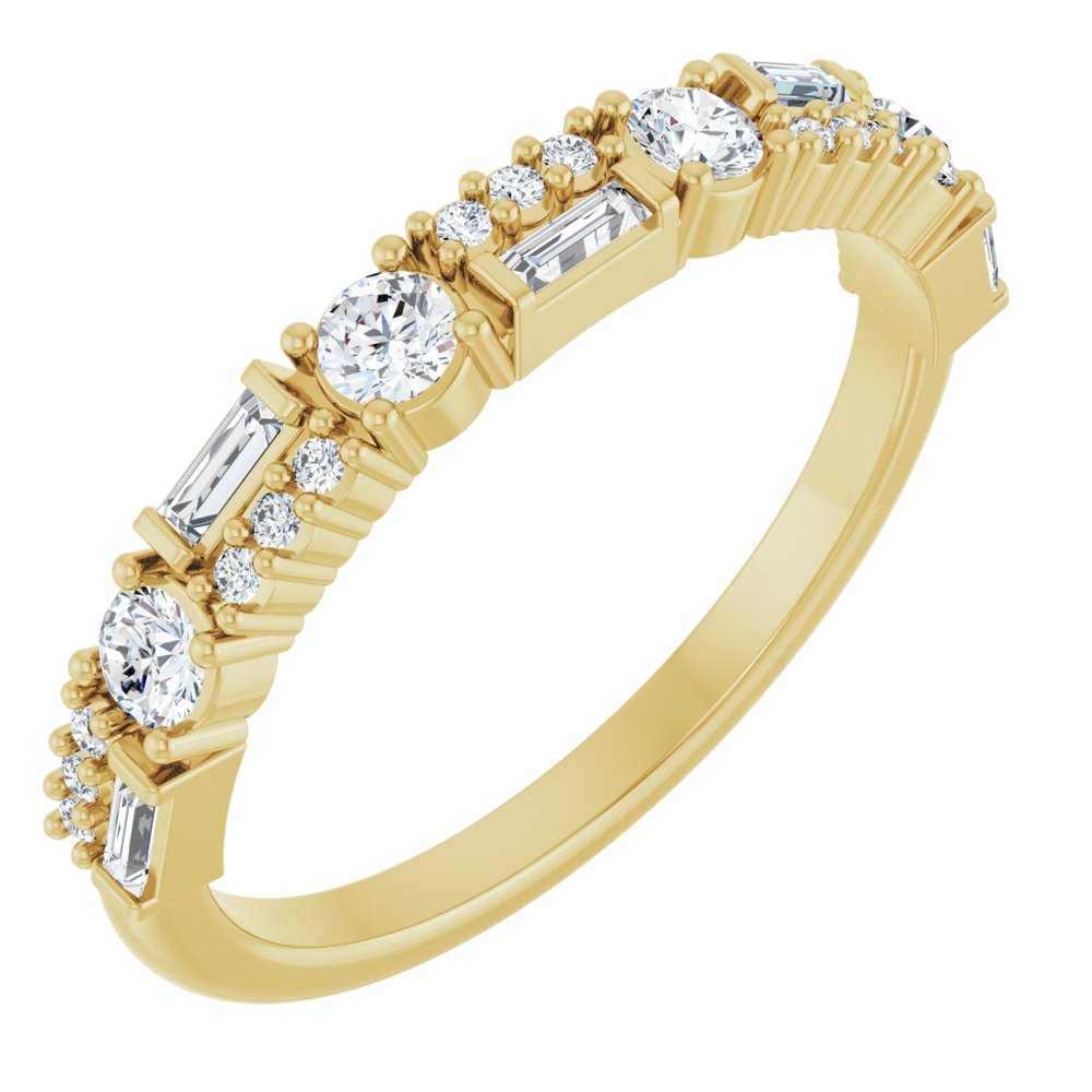 14K Yellow Gold 3/8 CTW Lab-Grown Diamond Anniversary Band