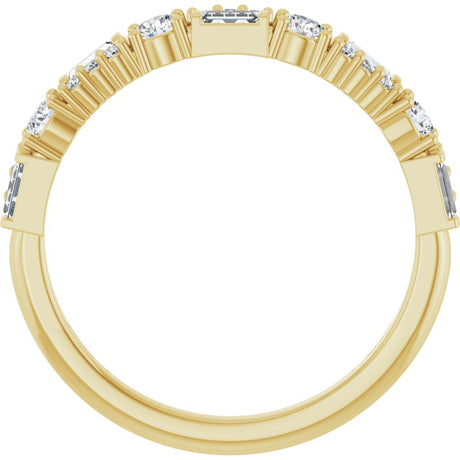 14K Yellow Gold 3/8 CTW Lab-Grown Diamond Anniversary Band