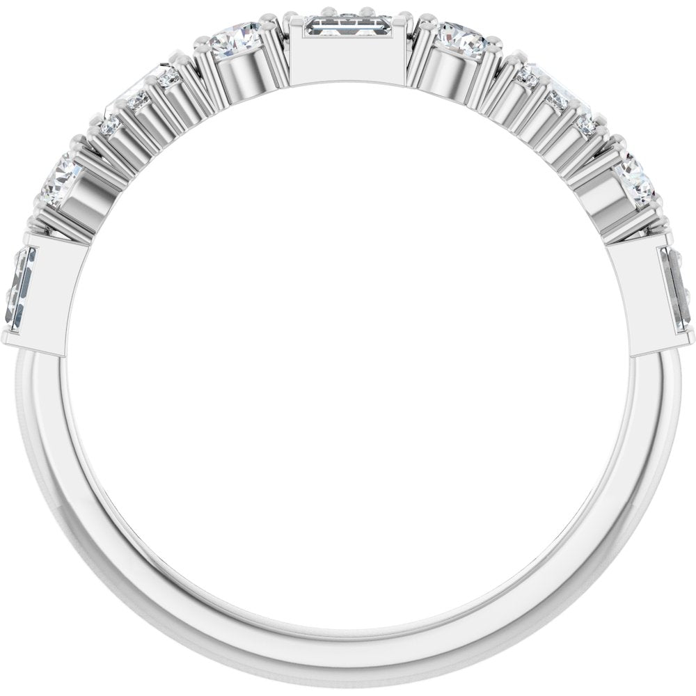 14K White Gold 3/8 CTW Lab-Grown Diamond Anniversary Band