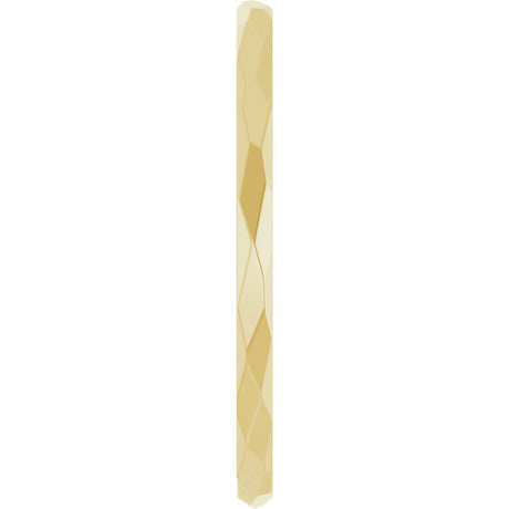 14K Yellow Gold 1.5 mm Geometric Faceted Comfort-Fit Flat Band Size 6