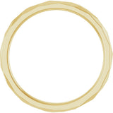 14K Yellow Gold 1.5 mm Geometric Faceted Comfort-Fit Flat Band Size 6