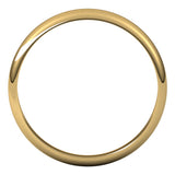 10K Yellow Gold 3.5 mm Half Round Band Size 9.5