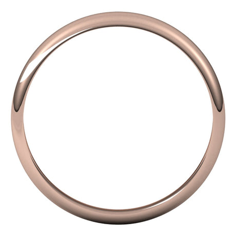 14K Rose Gold 3.5 mm Half Round Band Size 7