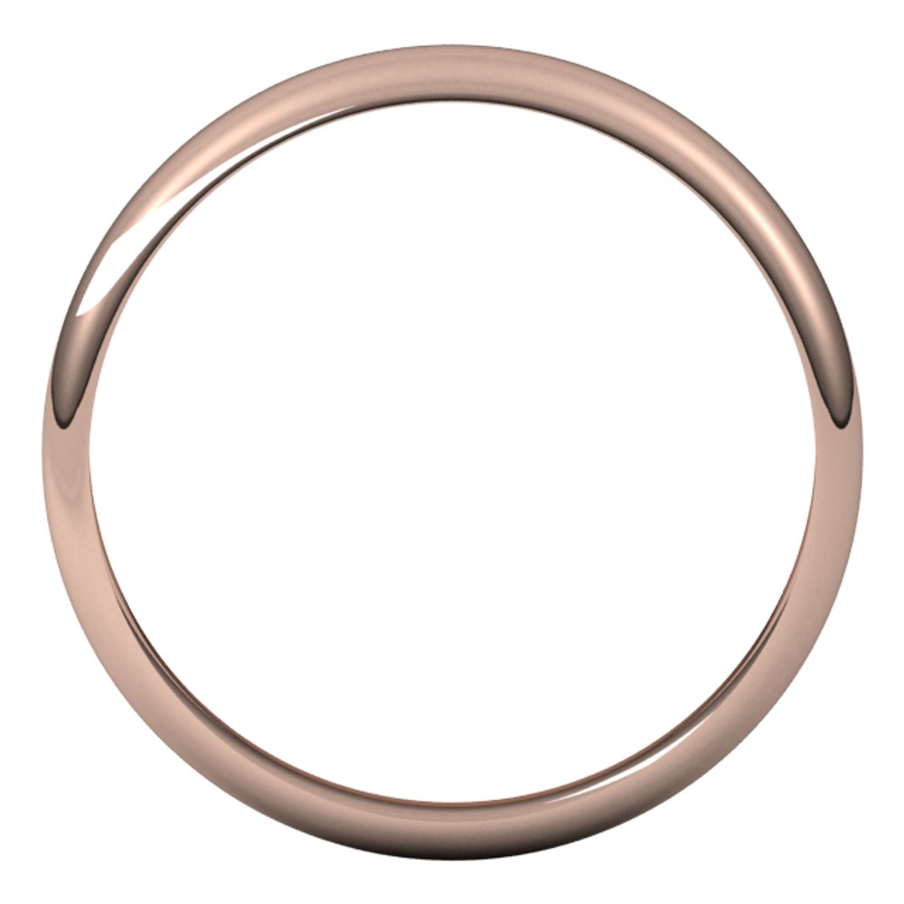 14K Rose Gold 3.5 mm Half Round Band Size 7