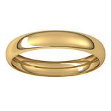 10K Yellow Gold 3.5 mm Half Round Band Size 9.5