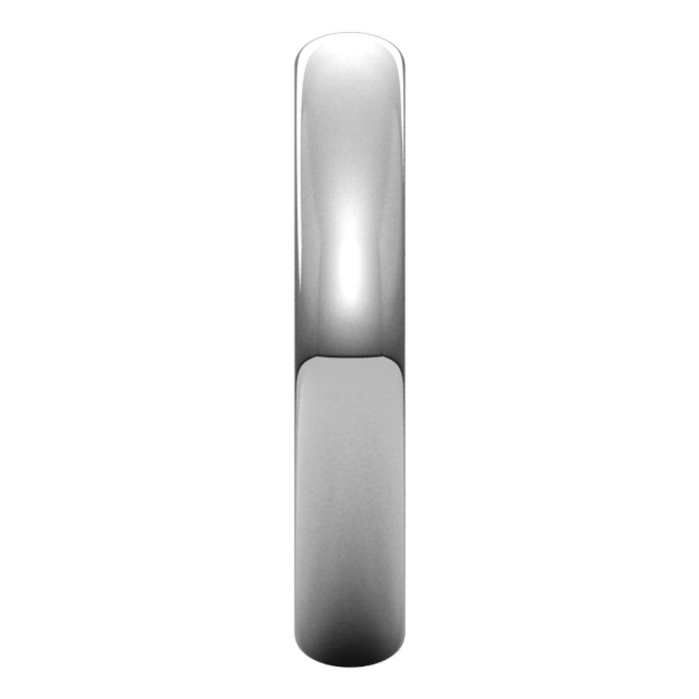14K White Gold 3.5 mm Half Round Band Size 4.5