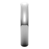14K White Gold 3.5 mm Half Round Band Size 4.5