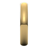 10K Yellow Gold 3.5 mm Half Round Band Size 9.5