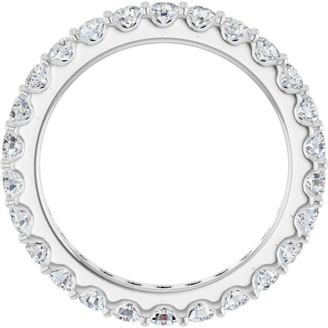 14K White 1 1/2 CTW Natural Diamond Eternity Band Size 7