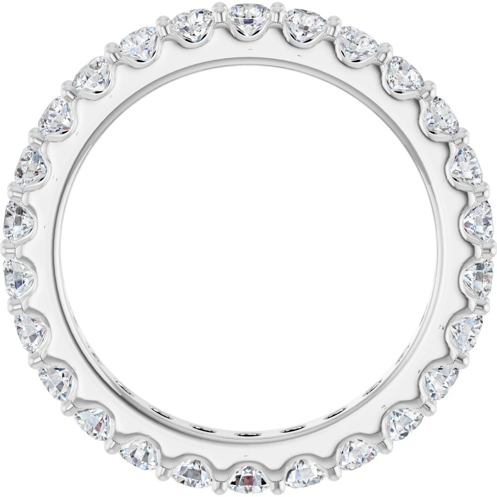 14K White 1 1/2 CTW Natural Diamond Eternity Band Size 7