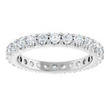 14K White 1 1/2 CTW Natural Diamond Eternity Band Size 7