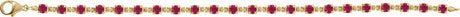 14K Yellow Gold Lab-Grown Ruby 7 1/4" Line Bracelet