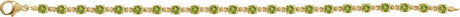 14K Yellow Natural Peridot 7 1/4" Line Bracelet