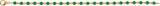 14K Yellow Gold Lab-Grown Emerald 7 1/4" Line Bracelet